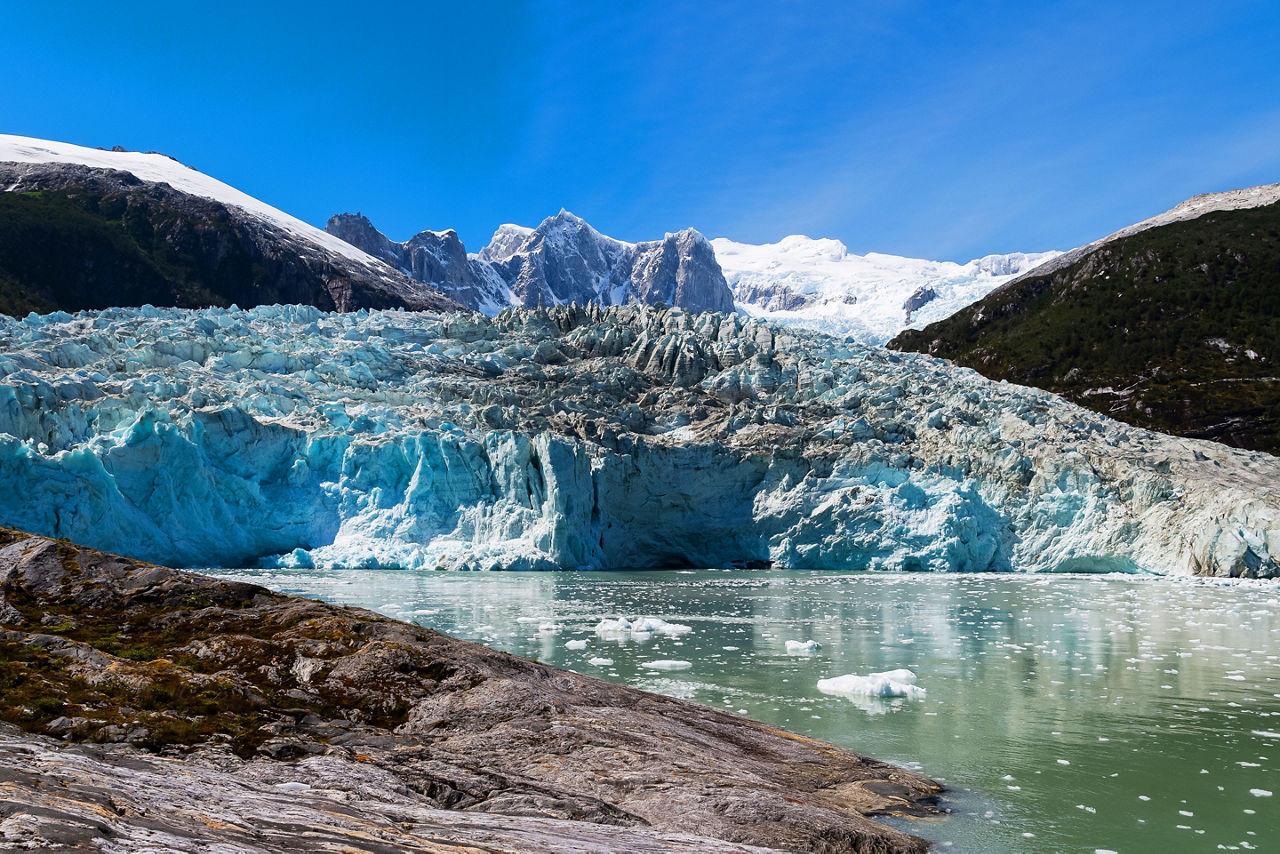 Pia Glacier in the Chilean Fjords