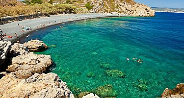 Mavra Volia Beach in Chios, Greece