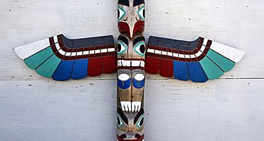 Totem Pole Sculpture Art Haines Alaska
