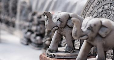 Not surprisingly, many souvenirs along Sri Lanka's southern coast are made in the image of local elephants.