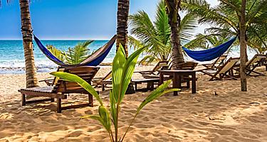 Hambantota Beach is the picture of relaxation. 