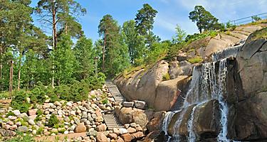 Falls in the landscape park Sapokka in Kotka, Finland
