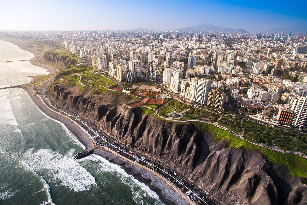  Panoramic View of Lima from Miraflores, Lima, Peru
