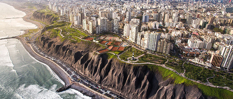  Panoramic View of Lima from Miraflores, Lima, Peru