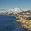 A coastal view of Nuuk, Greenland