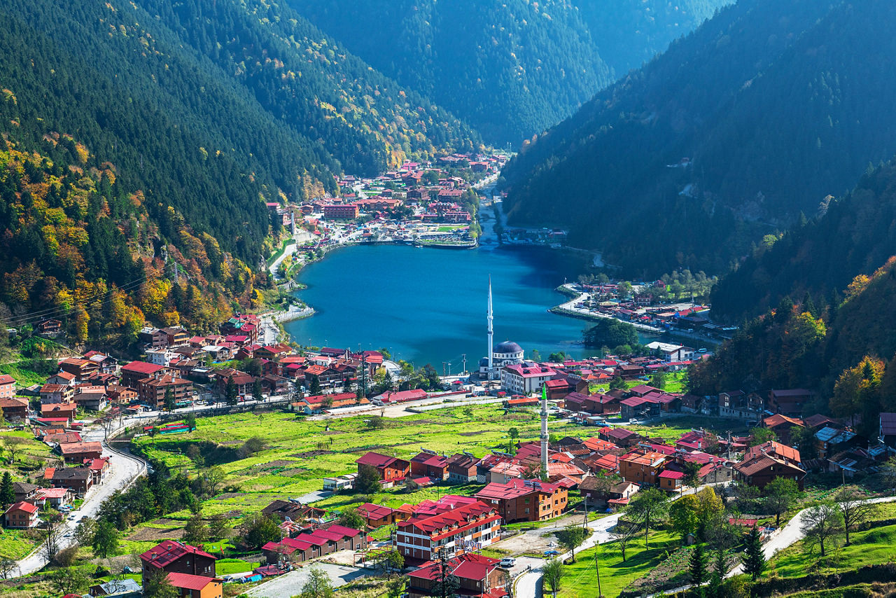 Mountain village of Uzungol in Trabzon, Turkey.