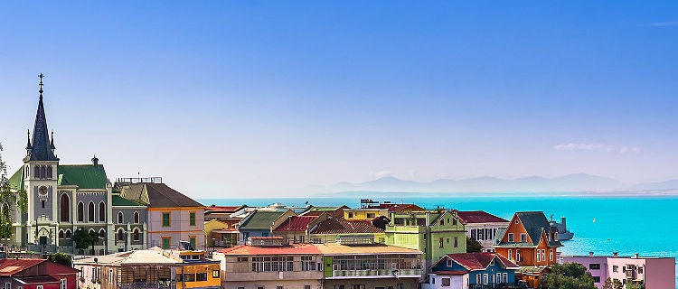 View on Cityscape of Historical City Valparaiso, Chile
