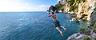 HP Man Jumping Cliff Naples Italy