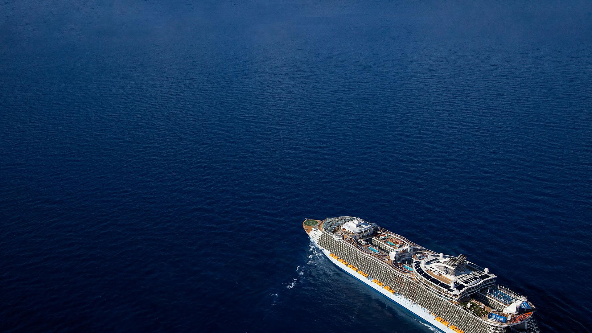 Allure of the Seas aerial view