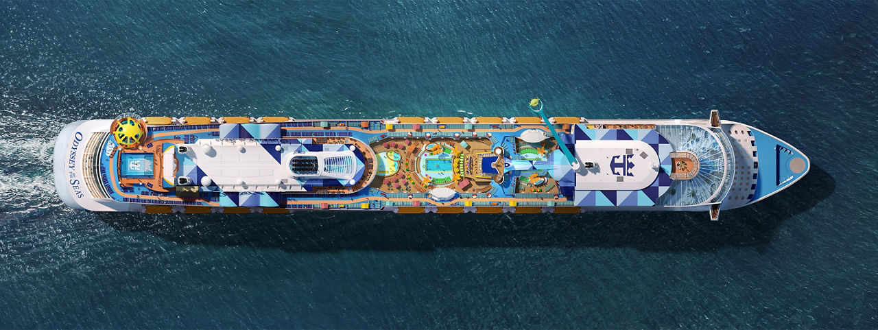 Aerial View of Odyssey of the Seas Full Ship