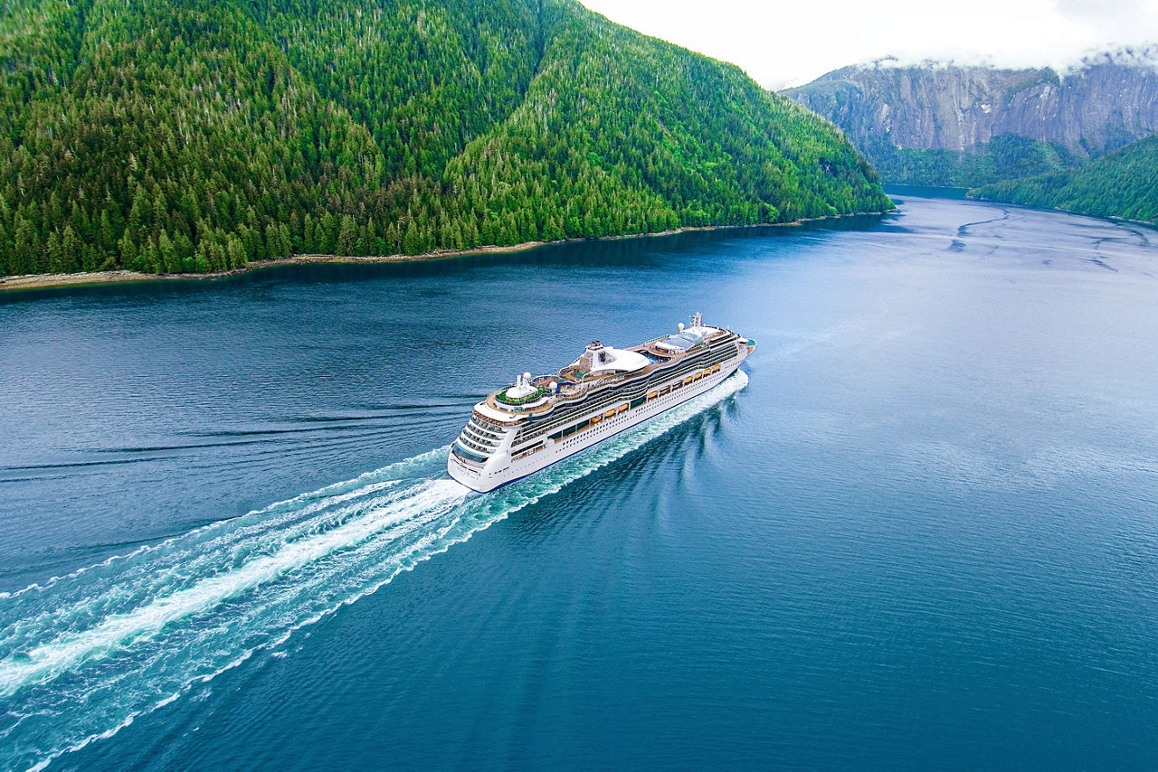 Serenade of the Seas Alaska Landscape Aerial 
