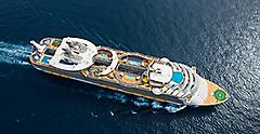 symphony of the seas aerial seea day sailing cruise