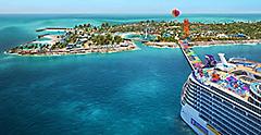 Utopia of the Seas Docked at Perfect Day Coco Cay