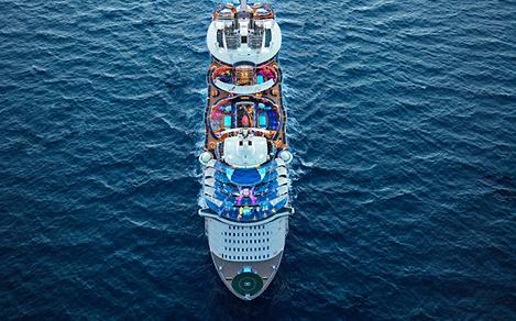 Aerial View of Symphony of the Seas