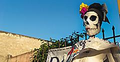 Puppet of a Calavera Catrina in Merida, Yucatan, Mexico