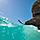 barbados cliff jump diving clear ocean