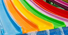 Colorful Slides on Tropical Park