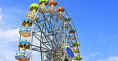 Ferris Wheel with Blue Skies
