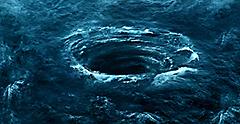 View of a Whirlpool in the Bermuda Triangle, The Caribbean.