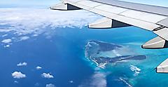 Airplane over the Caribbean